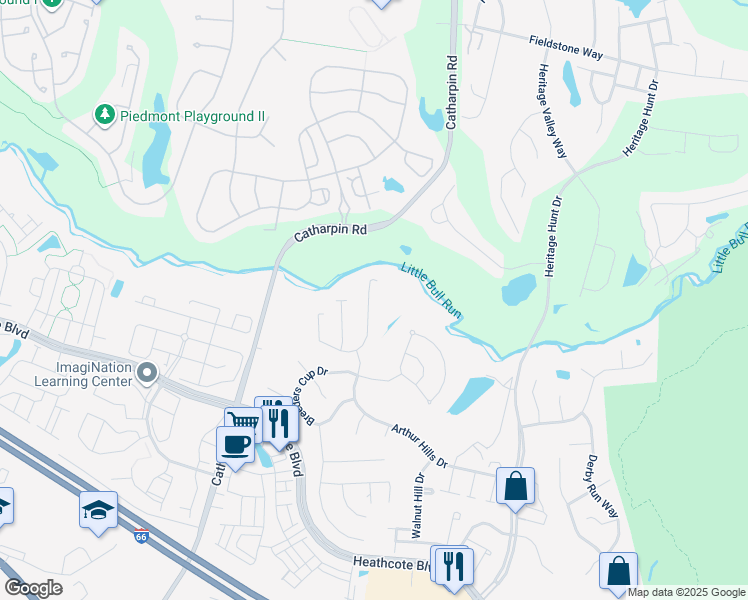 map of restaurants, bars, coffee shops, grocery stores, and more near 13891 Chelmsford Drive in Gainesville