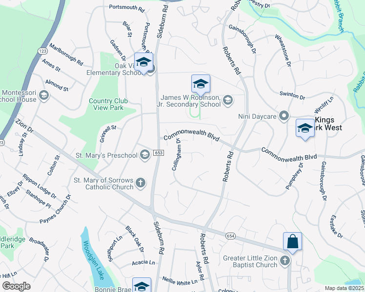 map of restaurants, bars, coffee shops, grocery stores, and more near 10440 Collingham Drive in Fairfax