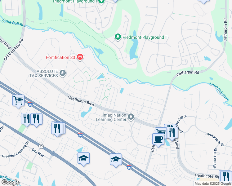 map of restaurants, bars, coffee shops, grocery stores, and more near 15021 Danehurst Circle in Gainesville
