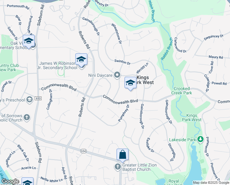 map of restaurants, bars, coffee shops, grocery stores, and more near 5018 Wheatstone Drive in Fairfax