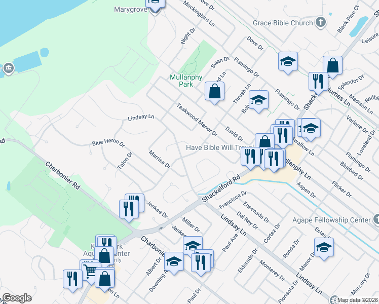 map of restaurants, bars, coffee shops, grocery stores, and more near 955 Dewayne Dr in Florissant