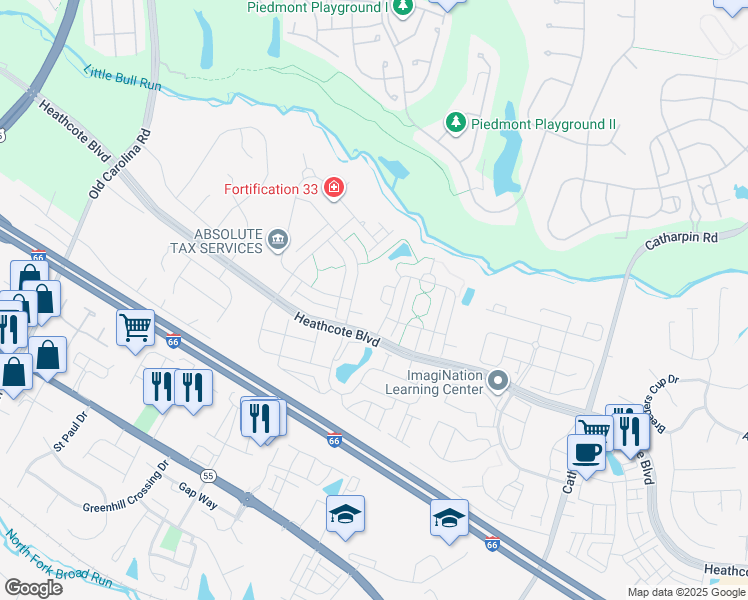 map of restaurants, bars, coffee shops, grocery stores, and more near 6720 Lucas Point Loop in Gainesville