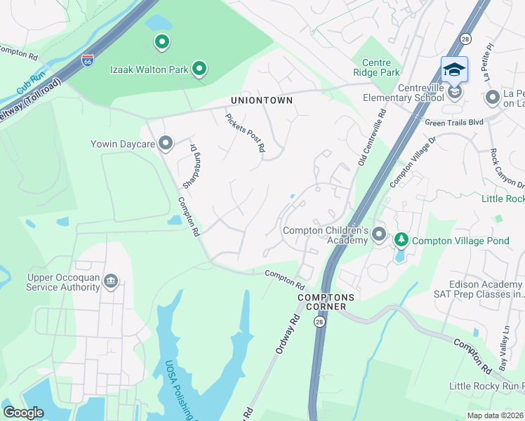map of restaurants, bars, coffee shops, grocery stores, and more near 6857 Colonel Taylor Lane in Centreville