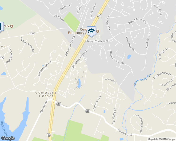 map of restaurants, bars, coffee shops, grocery stores, and more near 6823 Cedar Loch Court in Centreville