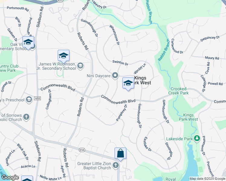 map of restaurants, bars, coffee shops, grocery stores, and more near 5016 Wheatstone Dr in Fairfax