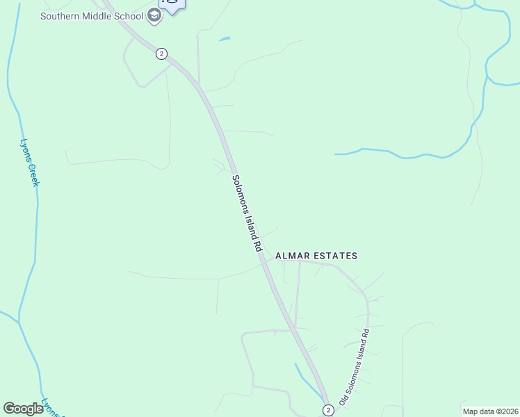 map of restaurants, bars, coffee shops, grocery stores, and more near 5385 Solomons Island Road in Lothian