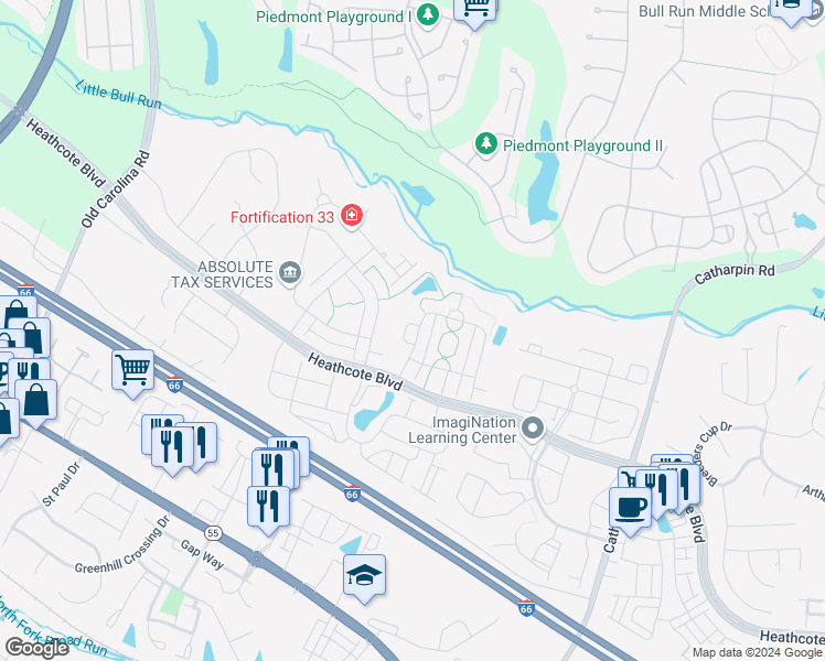 map of restaurants, bars, coffee shops, grocery stores, and more near 6703 Lucas Point Loop in Gainesville