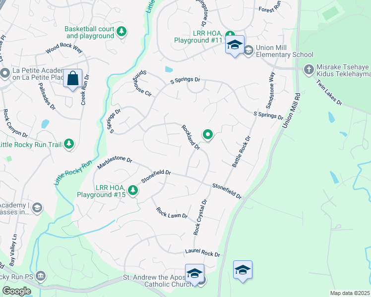 map of restaurants, bars, coffee shops, grocery stores, and more near 13801 Foggy Hills Court in Clifton