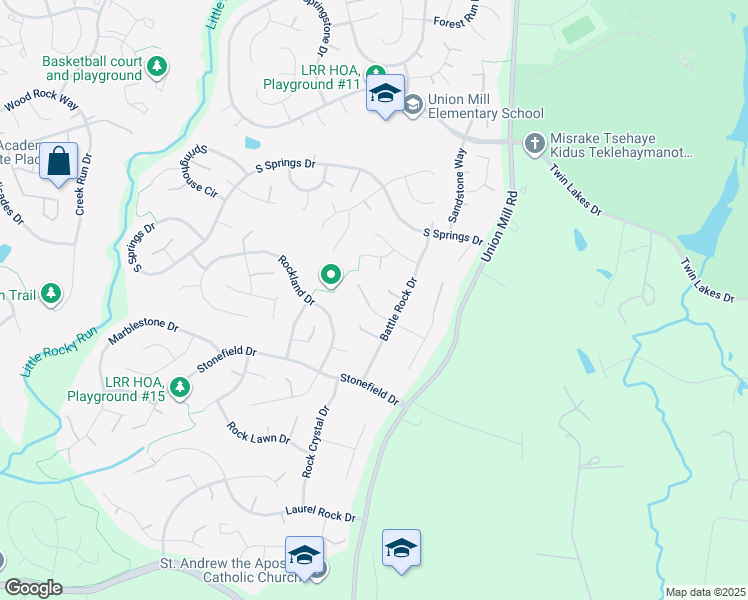 map of restaurants, bars, coffee shops, grocery stores, and more near 13636 Rock Flint Court in Clifton