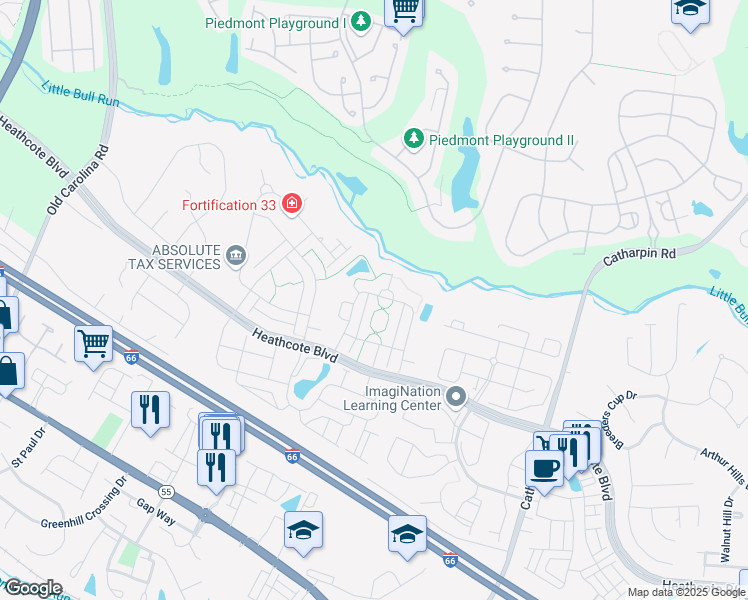 map of restaurants, bars, coffee shops, grocery stores, and more near 6701 Selbourne Lane in Gainesville