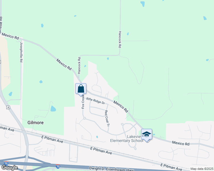 map of restaurants, bars, coffee shops, grocery stores, and more near 2334 Mexico Road in O'Fallon