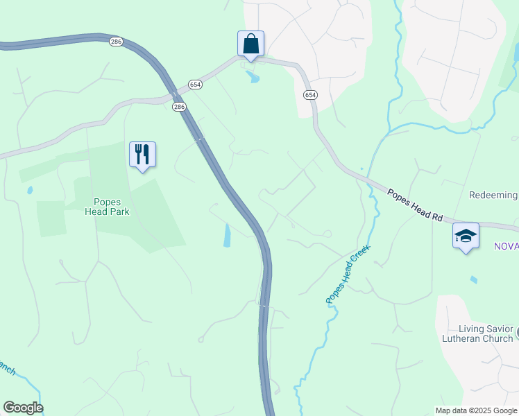 map of restaurants, bars, coffee shops, grocery stores, and more near 5444 Ladue Lane in Fairfax