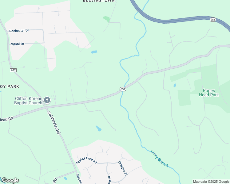 map of restaurants, bars, coffee shops, grocery stores, and more near 12124 Popes Head Road in Fairfax