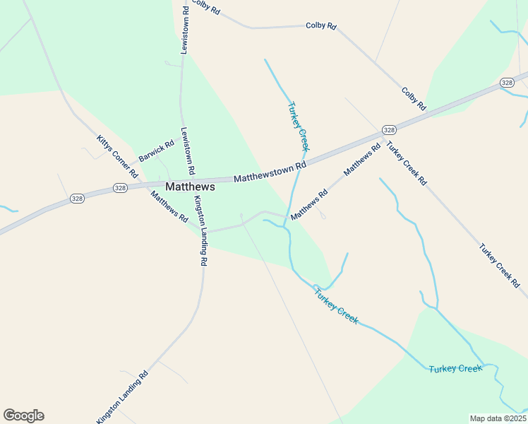 map of restaurants, bars, coffee shops, grocery stores, and more near Matthews Road in Easton
