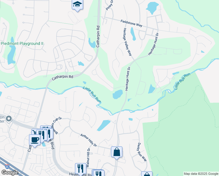 map of restaurants, bars, coffee shops, grocery stores, and more near 13731 Charismatic Way in Gainesville
