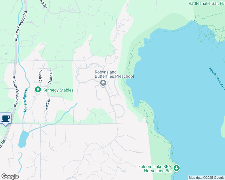 map of restaurants, bars, coffee shops, grocery stores, and more near 9800 Hudson Court in Loomis