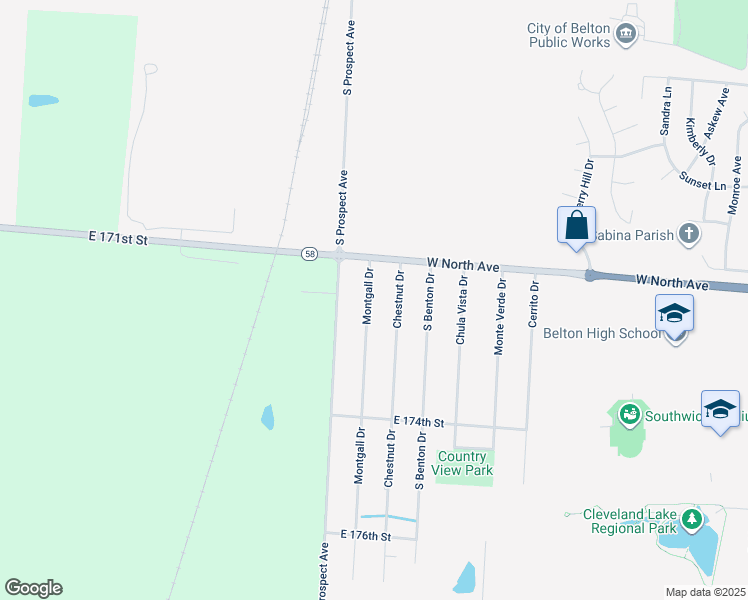 map of restaurants, bars, coffee shops, grocery stores, and more near 17211 Montgall Drive in Belton