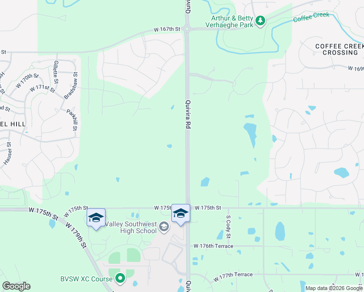 map of restaurants, bars, coffee shops, grocery stores, and more near 17246 South Quivira Road in Olathe
