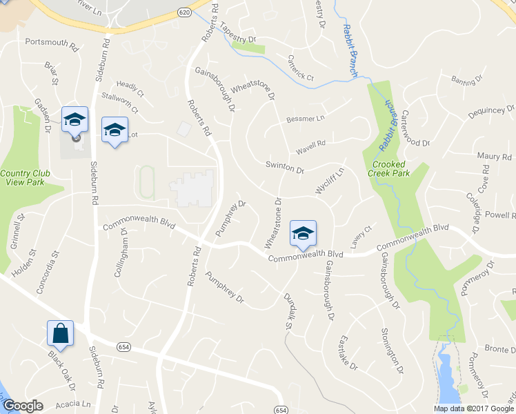map of restaurants, bars, coffee shops, grocery stores, and more near 5261 Pumphrey Drive in Fairfax