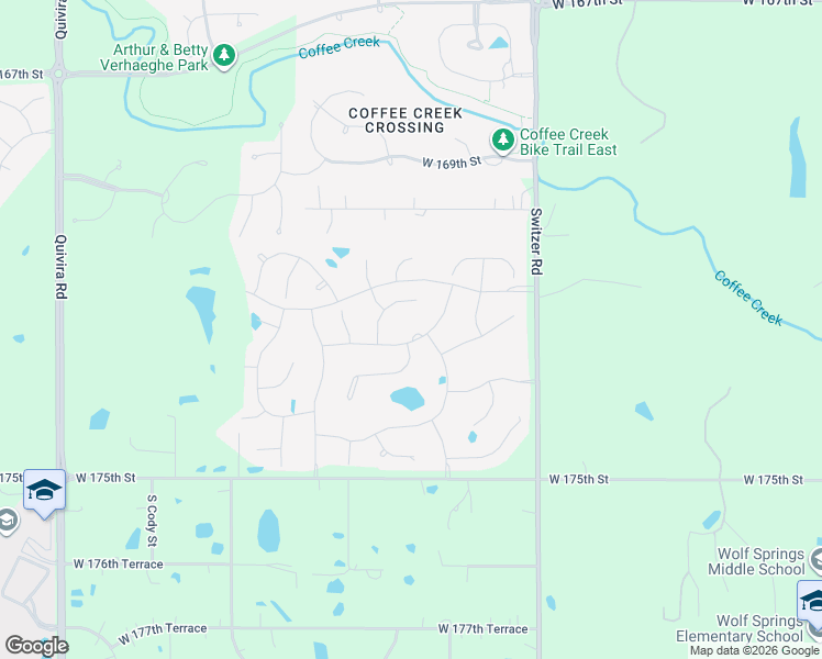 map of restaurants, bars, coffee shops, grocery stores, and more near 10500 West 172nd Terrace in Overland Park