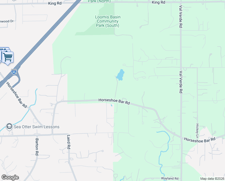 map of restaurants, bars, coffee shops, grocery stores, and more near 6961 Horseshoe Bar Road in Loomis