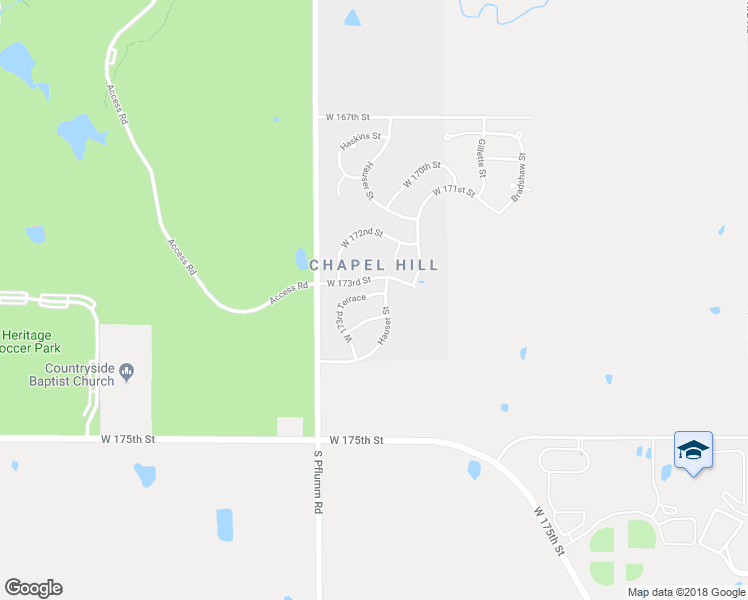 map of restaurants, bars, coffee shops, grocery stores, and more near 13307 West 173rd Terrace in Olathe