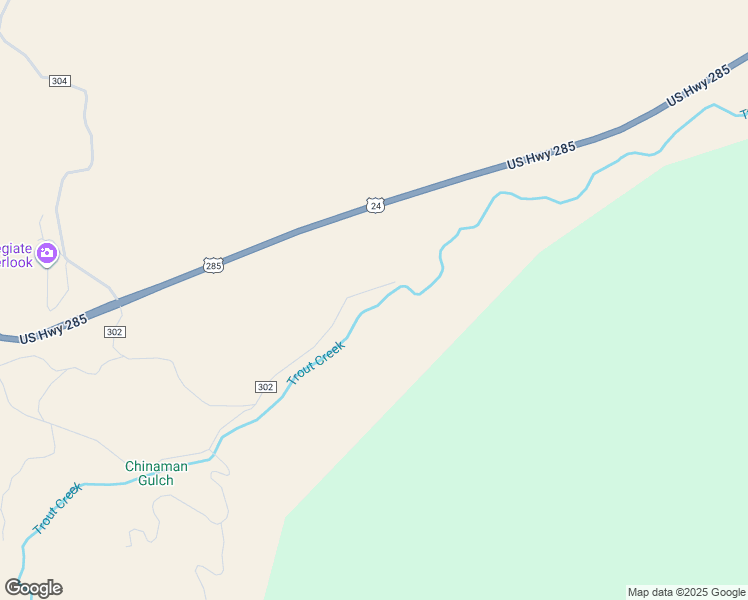 map of restaurants, bars, coffee shops, grocery stores, and more near 11226 County Road 302 in Buena Vista