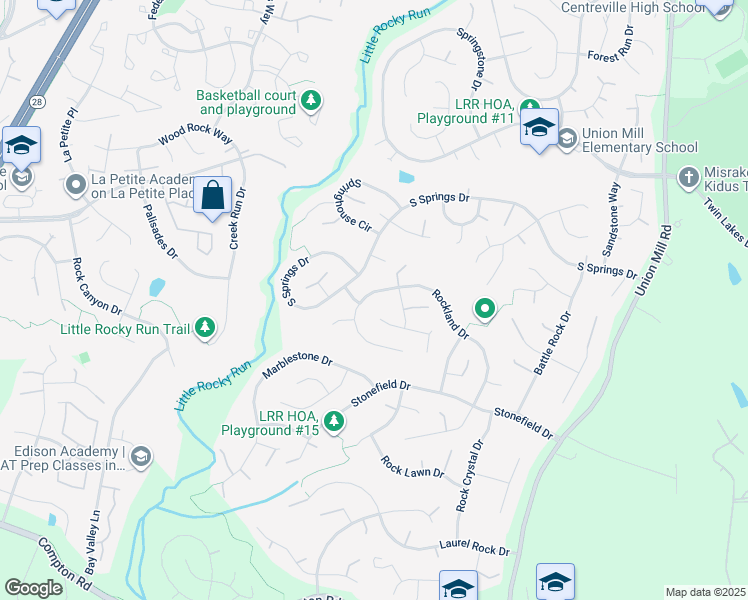 map of restaurants, bars, coffee shops, grocery stores, and more near 6536 Rockland Drive in Clifton