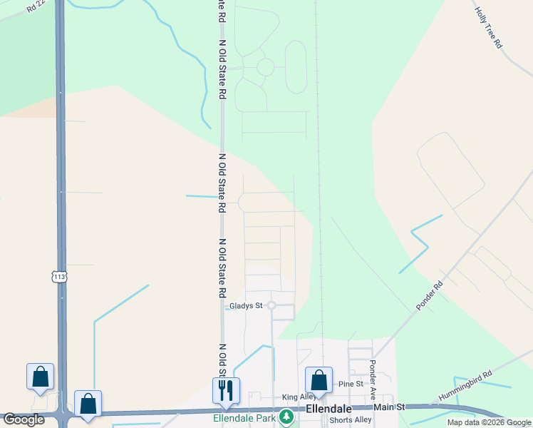 map of restaurants, bars, coffee shops, grocery stores, and more near in Ellendale