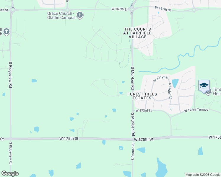 map of restaurants, bars, coffee shops, grocery stores, and more near 16545 South Mur-Len Road in Olathe