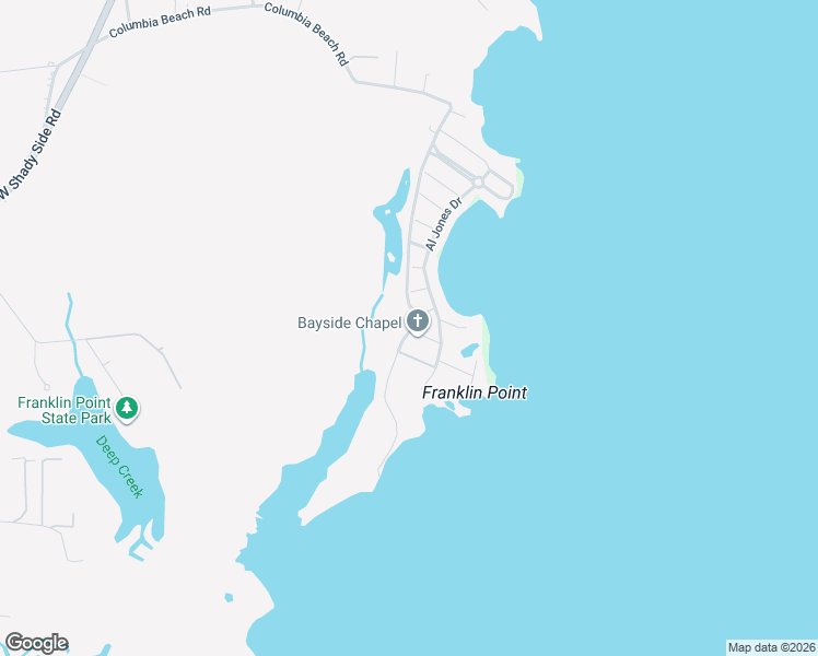 map of restaurants, bars, coffee shops, grocery stores, and more near 1719 Columbia Beach Road in Shady Side