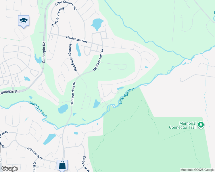 map of restaurants, bars, coffee shops, grocery stores, and more near 13240 Fieldstone Way in Gainesville
