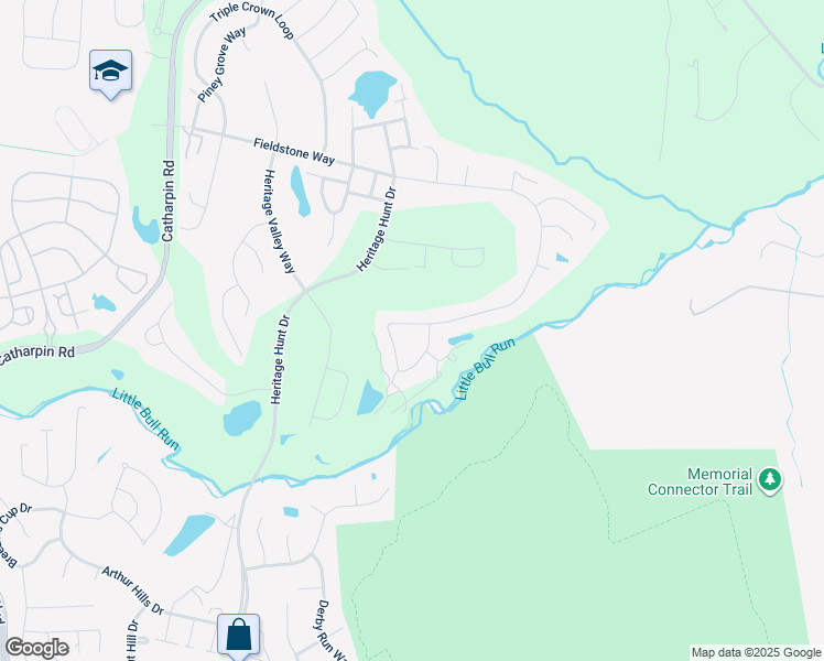 map of restaurants, bars, coffee shops, grocery stores, and more near 13240 Fieldstone Way in Gainesville