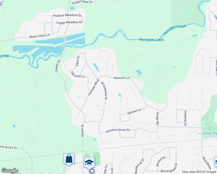 map of restaurants, bars, coffee shops, grocery stores, and more near 390 Saint Gemma Drive in O'Fallon