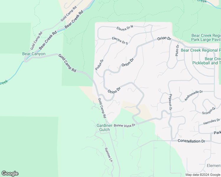 map of restaurants, bars, coffee shops, grocery stores, and more near 3365 Orion Dr in Colorado Springs