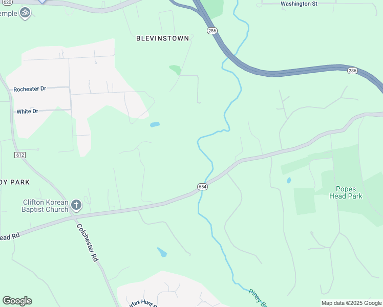 map of restaurants, bars, coffee shops, grocery stores, and more near 12124 Popes Head Road in Fairfax