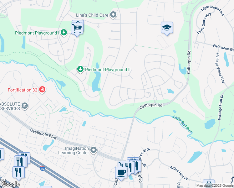 map of restaurants, bars, coffee shops, grocery stores, and more near 6510 Debhill Lane in Gainesville