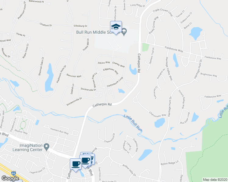 map of restaurants, bars, coffee shops, grocery stores, and more near 6913 Bitterroot Court in Gainesville