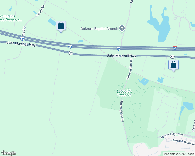 map of restaurants, bars, coffee shops, grocery stores, and more near 6508 Beverly Road in Broad Run