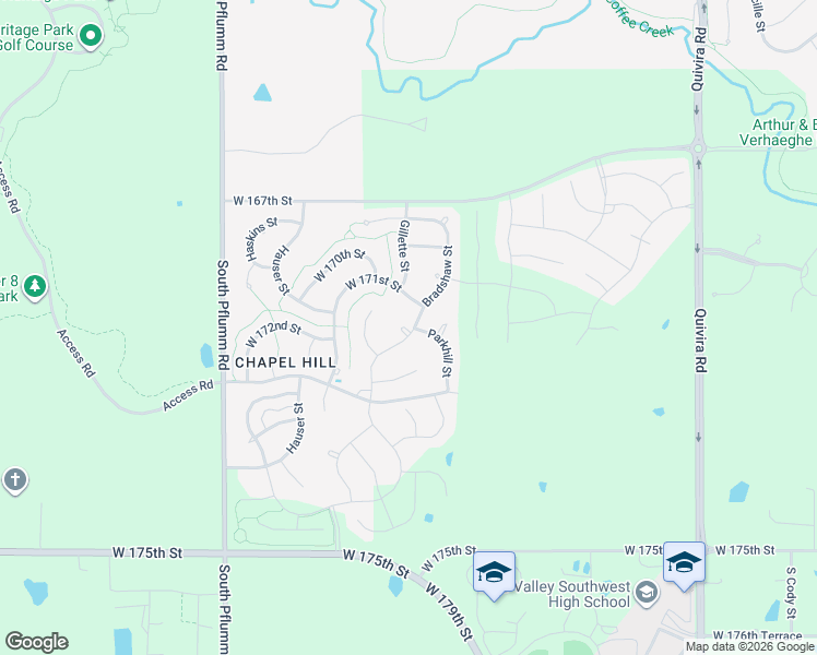 map of restaurants, bars, coffee shops, grocery stores, and more near 12909 West 171st Street in Overland Park