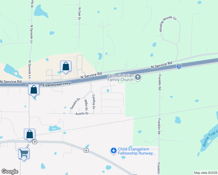 map of restaurants, bars, coffee shops, grocery stores, and more near 1818-1926 East Veterans Memorial Parkway in Wright City