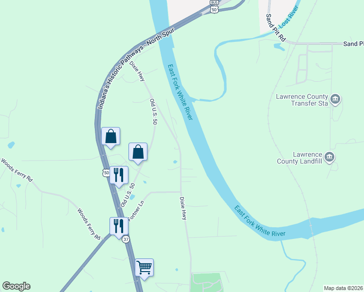 map of restaurants, bars, coffee shops, grocery stores, and more near 18 Old Turnpike Road in Bedford