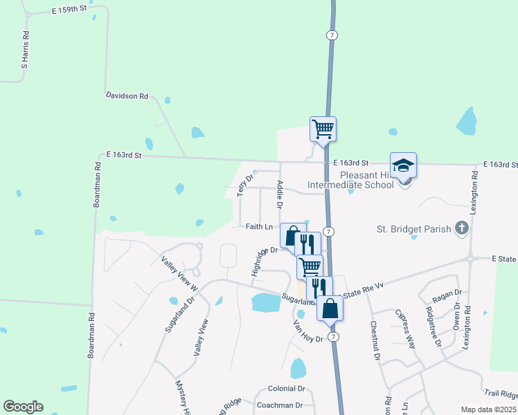 map of restaurants, bars, coffee shops, grocery stores, and more near 2218 Thomas Street in Pleasant Hill