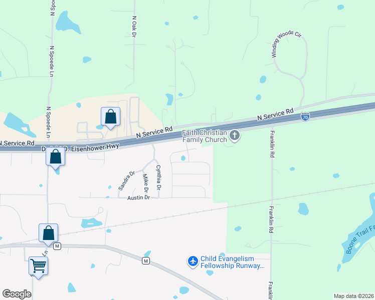 map of restaurants, bars, coffee shops, grocery stores, and more near 1818-1926 East Veterans Memorial Parkway in Wright City