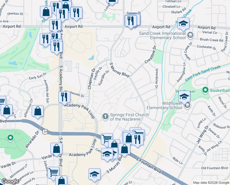 map of restaurants, bars, coffee shops, grocery stores, and more near in 