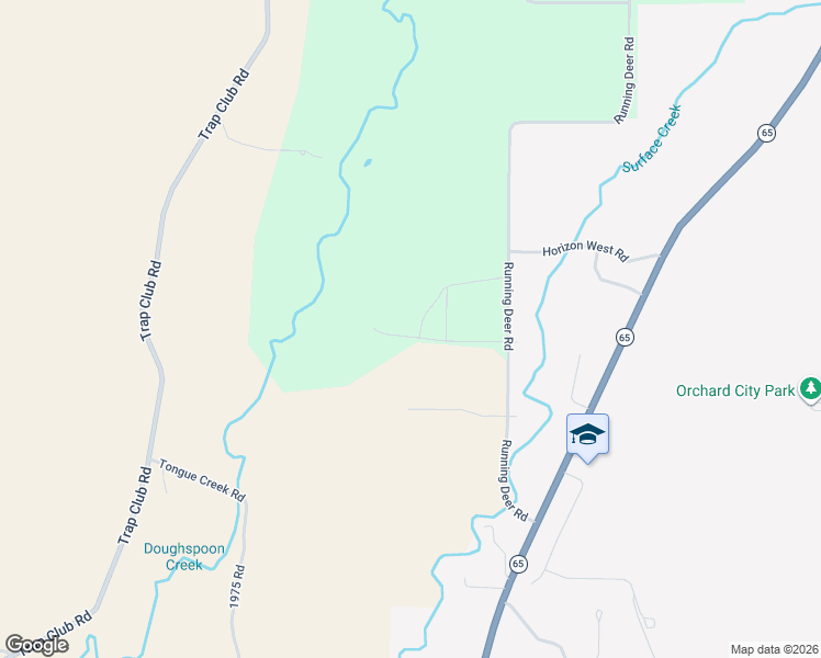 map of restaurants, bars, coffee shops, grocery stores, and more near 11313 Running Deer Road in Delta County