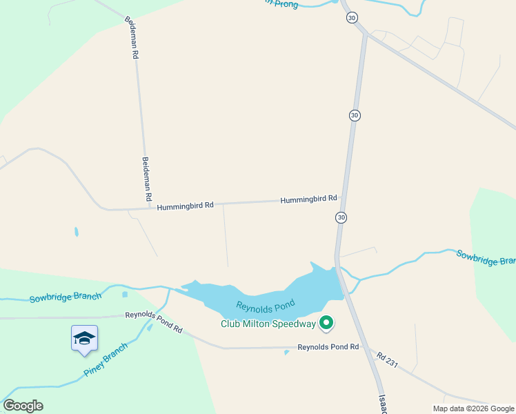 map of restaurants, bars, coffee shops, grocery stores, and more near Hummingbird Road in Ellendale