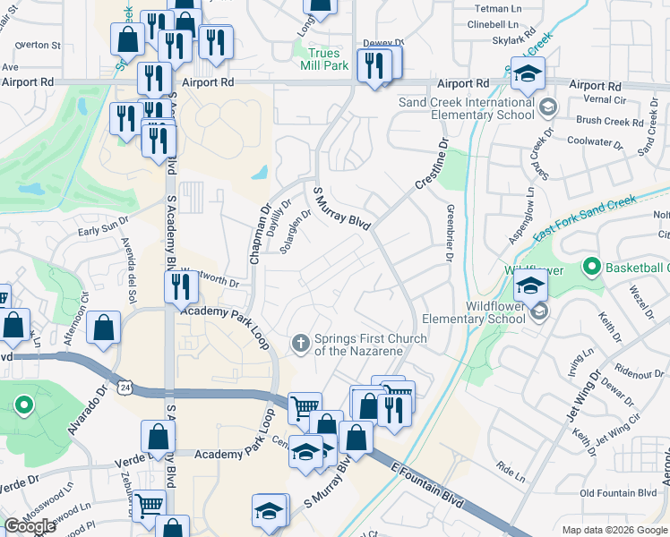 map of restaurants, bars, coffee shops, grocery stores, and more near in 