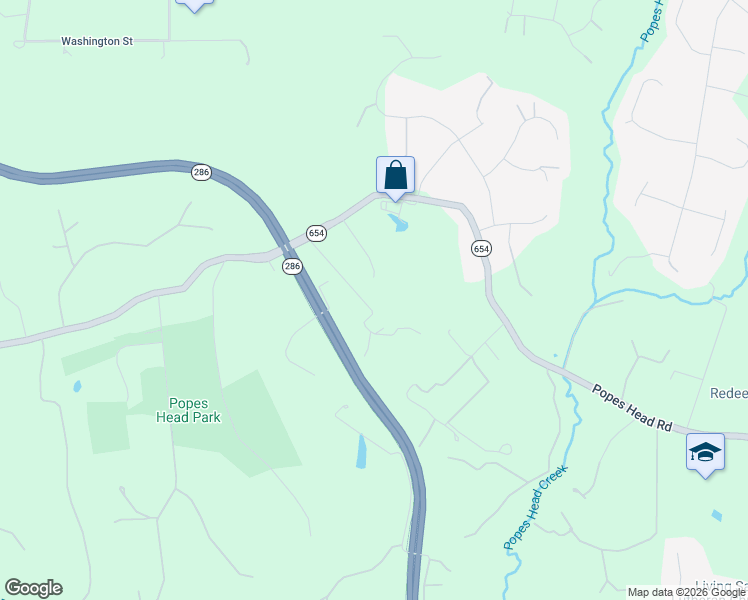 map of restaurants, bars, coffee shops, grocery stores, and more near 11529 Popes Head Road in Fairfax