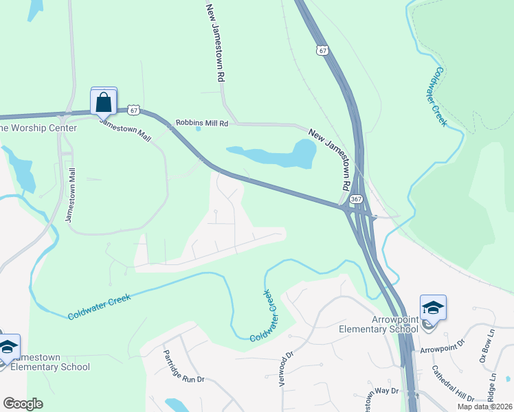 map of restaurants, bars, coffee shops, grocery stores, and more near 6768 Lindbergh Boulevard in Florissant
